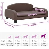  Krevet za pse smeđi 70 x 45 x 30 cm umjetne kože | shoptok.hr