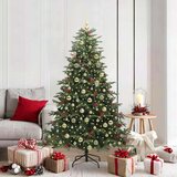 vidaXL Umestno božično drevo Zelena 180 cm PVC, kovina in plastika | Shoptok.si