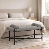  Klupa s gumbima i jastučićima Svjetlosiva 110 x 40 x 46 cm | Eponuda.com