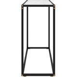  Konzolni stol bijeli 100 x 35 x 75 cm od kaljenog stakla | shoptok.hr
