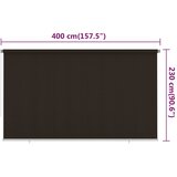  Vanjska roleta za zamračivanje 400 x 230 cm smeđa HDPE | shoptok.hr