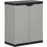  Vrtna omara za odpadke siva in črna 68x40x85 cm PP | Shoptok.si