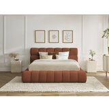 Bobochic Paris Narančasti tapecirani bračni krevet s prostorom za odlaganje s podnicom 180x200 cm Mont Blanc – | shoptok.hr