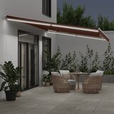 Tenda na ručno uvlačenje s LED smeđa 600x350 cm | Eponuda.com