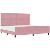 vidaXL Roza Žametna Postelja 200x200 cm, (22049681) | Shoptok.si