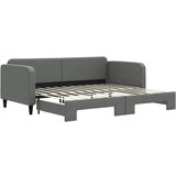  The Living Store Izvlečna dnevna postelja temno siva 90x200 cm blago - Izvlečna Dnevna Postelja, (21496925) | Shoptok.si