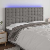  LED posteljno vzglavje temno sivo 160x5x118/128 cm blago, (20933926) Cene