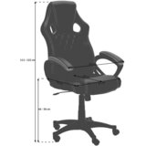 XORA GAMING STOL umetna masa, tekstil črna | Shoptok.si