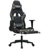  Gaming stol z oporo za noge črno in kamuflažno umetno usnje, (21152243) | Shoptok.si