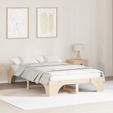 vidaXL posteljni okvir Naravni Trden borov les 135 x 190 cm Trajna Cene