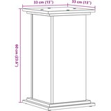 Stalak za biljke boja betona 33x33x60 cm konstruirano drvo | shoptok.hr