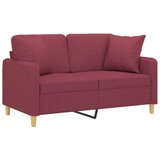  Dvosjed s ukrasnim jastucima boja vina 120 cm od tkanine | shoptok.hr