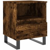  The Living Store Nočna omarica dimljen hrast 40x35x50 cm inženirski les - Nočna Omarica, (21500598) | Shoptok.si
