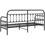 Krevet na kat Crna 75 x 190 cm Čelik s prahom premazan | Eponuda.ba