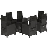  The Living Store Vrtna jedilna garnitura 7-delna z blazinami črna poli ratan - Vrtna Jedilna Garnitura, (21447101) | Shoptok.si