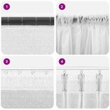 vidaXL Zavjese sa zavjesama Cvjetni Bijelo 200 x 200 cm Poliester | shoptok.hr