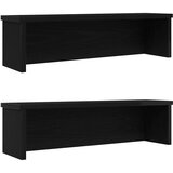  Kuhinjski stalci koji se mogu složiti 2 kom crni 60x15x16 cm | shoptok.hr