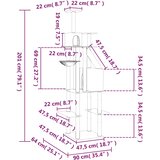  Penjalica za mačke sa stupovima za grebanje krem 201 cm | shoptok.hr