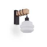 Brilagi Zidna svetiljka WOOD GLASS 1xE27/60W/230V borovina/crna/bela | Eponuda.com