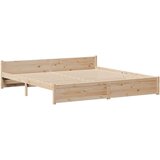 vidaXL Okvir kreveta bez madraca 160 x 200 cm od masivne borovine | shoptok.hr