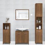The Living Store Kopalniška omarica rjavi hrast 30x30x183,5 cm inženirski les - Kopalniška Omarica, (21436546) | Shoptok.si