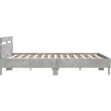  Posteljni okvir z vzglavjem betonsko siv 200x200 cm i | Shoptok.si