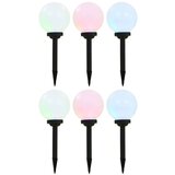  Vanjske solarne svjetiljke 6 kom LED kuglaste 20 cm RGB | shoptok.hr