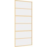  Klizna vrata zlatna 90 x 205 cm prozirno staklo ESG i aluminij | shoptok.hr