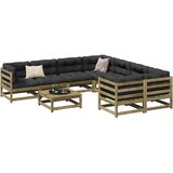 vidaXL 9-dijelni set vrtnih sofa od impregnirane borovine Cijene