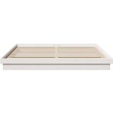  Konstrukcija postelje Bela 200 x 200 cm Masivno borovo les, (5000101961) | Shoptok.si