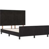  Crni Baršunasti Krevet S Okvirom 160x200 cm | shoptok.hr