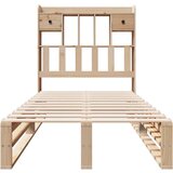 vidaXL Krevet s regalom za knjige bez madraca 100 x 200 cm od borovine | shoptok.hr