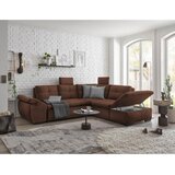 CARRYHOME KOTNA SEDEŽNA GARNITURA, mikrovelur barve bakra | Shoptok.si