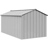 vidaXL Kućica za pse s krovom 114x202x101 cm pocinčani čelik | shoptok.hr