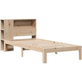 vidaXL Krevet s regalom za knjige bez madraca 90x190 cm od borovine | shoptok.hr