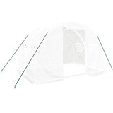  Rastlinjak z jeklenim okvirjem bel 6 m² 3x2x2 m | Shoptok.si