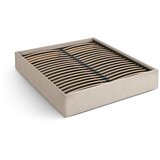 Micadoni Svjetlo smeđi tapecirani bračni krevet s prostorom za odlaganje/bez uzglavlja s podnicom 180x200 cm Susan – | shoptok.hr