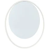 okruglo metalno ogledalo o37 cm, bijelo