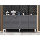Woody Fashion Arona - White, Anhtracite WhiteAnthracite Console