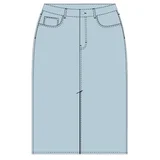 Moodo LADY'S SKIRT L-SC-4008 BLUE