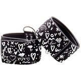 Ouch! Graffiti Printed Hand Cuffs Love Street Art Fasion Black Cene