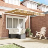 vidaXL Manualna uvlačiva tenda Multicolour Stripe 350x250 cm | shoptok.hr