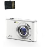 INF digitalni fotoaparat 4K 48MP spletna kamera s 16x povečavo in pomnilniško kartico 32 gb silver, (21266057) Cene
