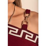 Fenzy Majica Z Geometrijskim Potiskom, Bordo | Shoptok.si
