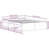  Posteljni okvir brez vzmetnice star les 135x190 cm, (21829333) | Shoptok.si