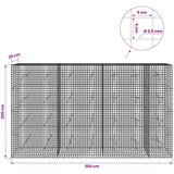  Gabion s žicom debljine 3,5 mm i mrežom 5x5 cm 350x20x200 cm | shoptok.hr