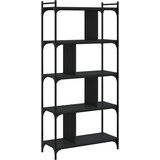  Regal za knjige s 5 razina crni 76x32x158 cm konstruirano drvo | shoptok.hr