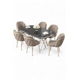 Hanah home Trpezarijski set, 7 dijelova, bež Slike