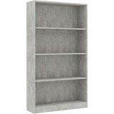 vidaXL ormarić za knjige s 4 razine boja betona 80x24x142 cm drveni | shoptok.hr