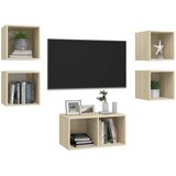  5-dijelni set TV ormarića boja hrasta sonome konstruirano drvo | shoptok.hr